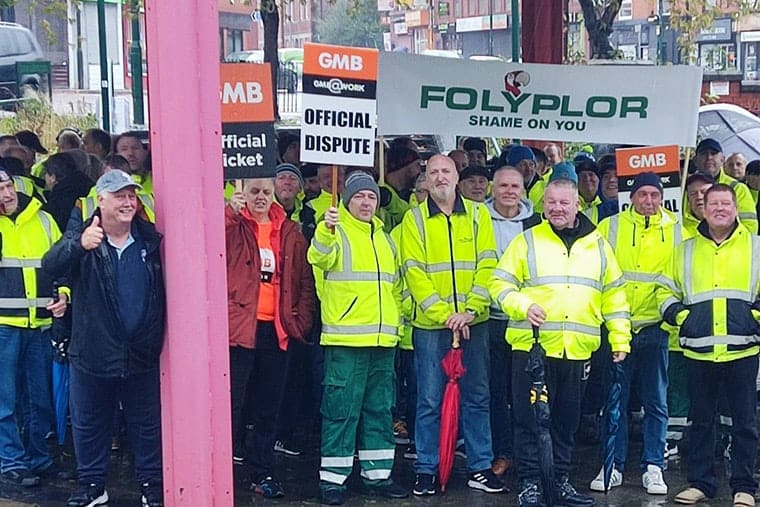 , Politique à gauche: Bataille de Polyflor + bus de Sunderland + ouvriers du métro + rafle des salaires