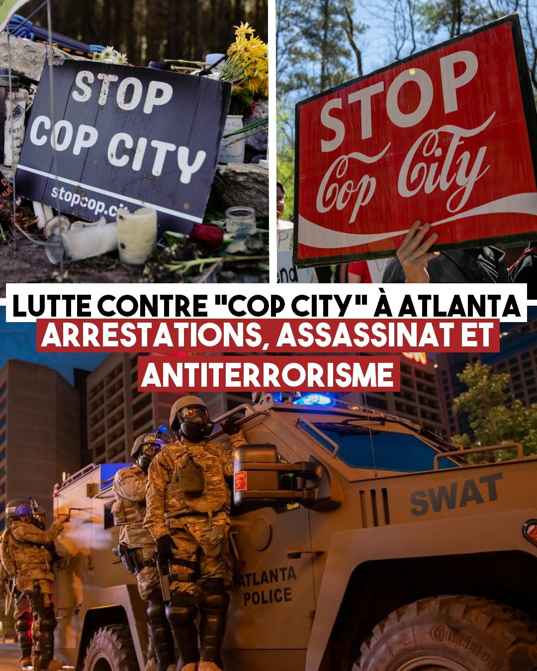 , Actu socialisme:  « Cop City » doit être fermé !  – Point de vue international
