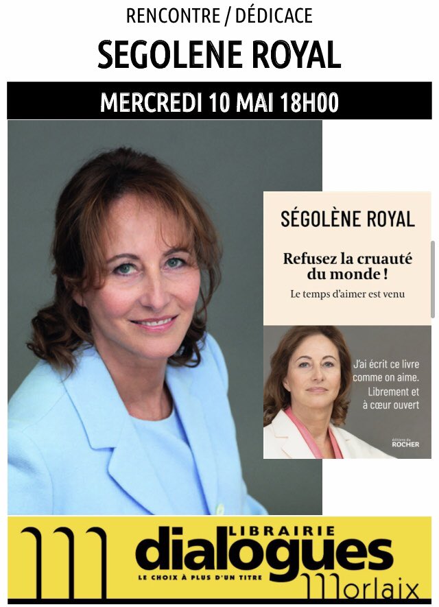 , Ségolène Royal « à cœur ouvert » à la librairie Dialogues de Morlaix
